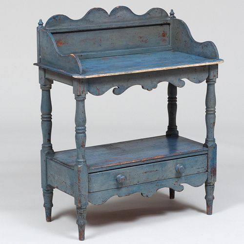 Victorian Blue Painted Table