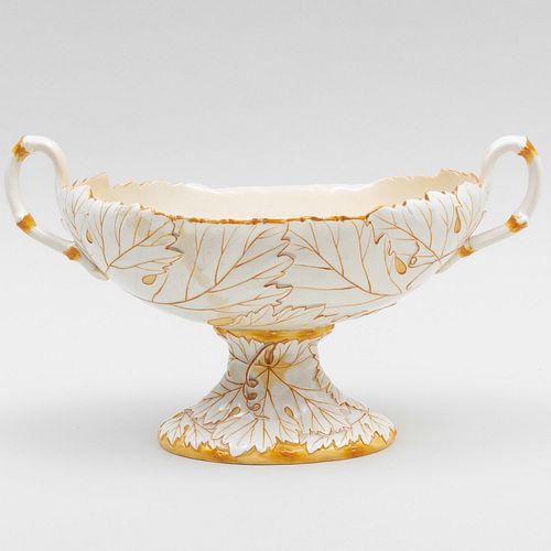 Wedgwood Porcelain Leaf Form Centerbowl