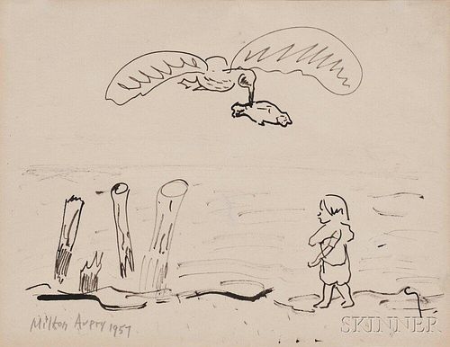 Milton Clark Avery (American, 1885-1965)      Child by the Sea