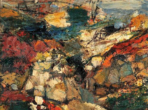 Vladimir Lebedev (Russian/American, 1910-1989)      Abstract Landscape