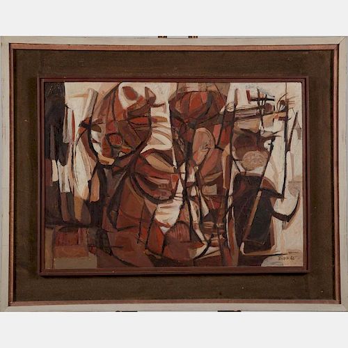 David Black (20th Century) Untitled, Oil on board,