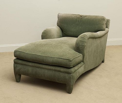 Donghia Chenille-Upholstered Chaise Lounge