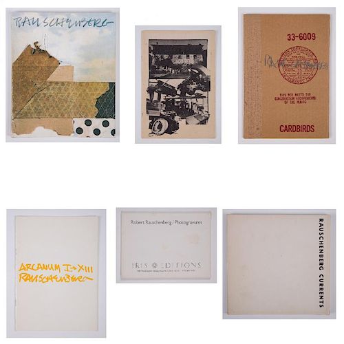 A Collection of Six Books Pertaining to the Work of Robert Rauschenberg (1925-2008),