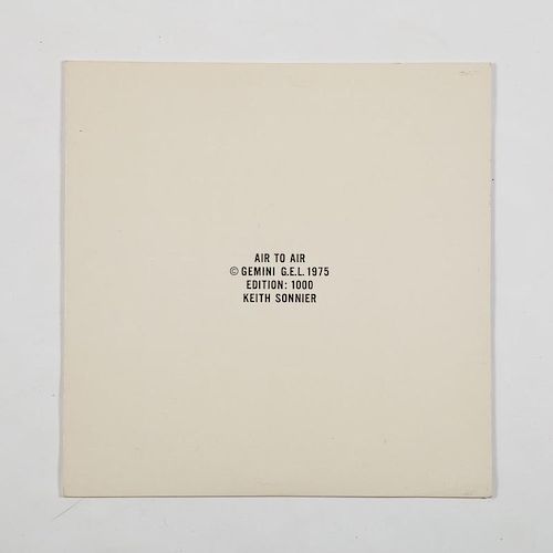 Keith Sonnier (b. 1941) Air to Air, 1975, Black vinyl stereo LP record,