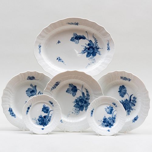 Royal Copenhagen Porcelain Part Service in the 'Blue Flowers' Pattern