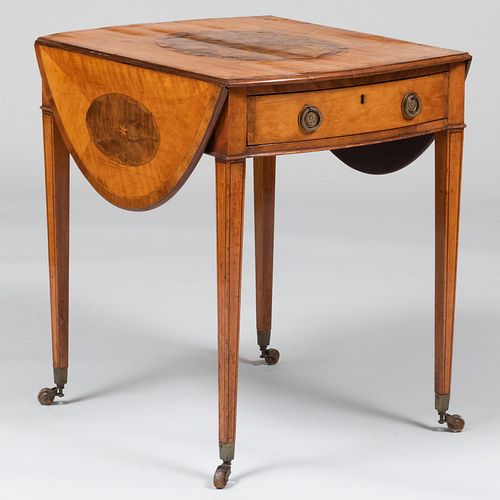 George III Inlaid Satinwood Pembroke Table