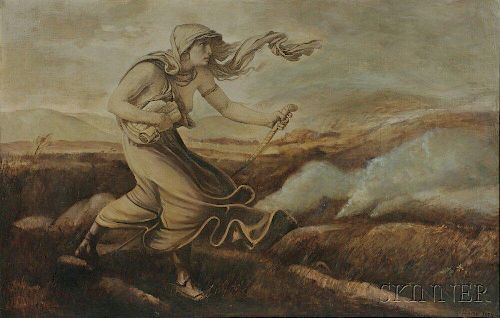 Elihu Vedder (American, 1836-1923)      Cumaean Sibyl in the Wilderness