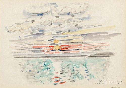 John Marin (American, 1870-1953)      Sunset Off Cape Split, Maine, No. 2