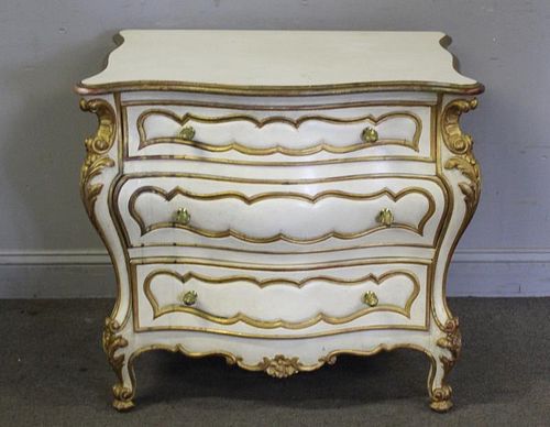 Decorative ,Paint And Gilt Decorated Comode