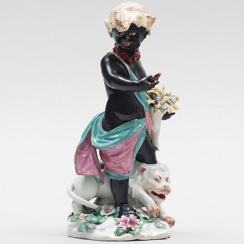 Chelsea Porcelain Figure Emblematic of Africa