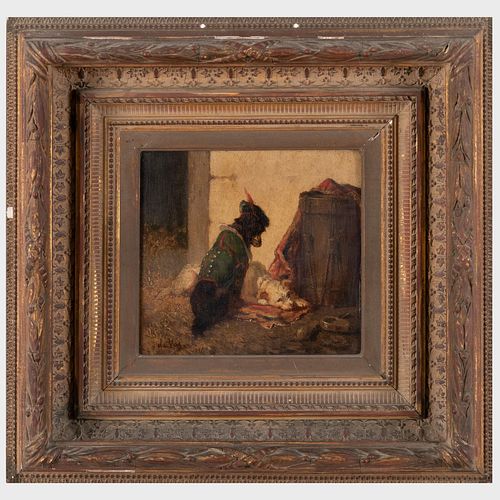 Vincent De Vos (1829-1875): Dogs Resting