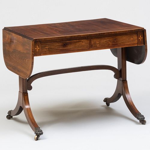 Regency Inlaid Rosewood Sofa Table