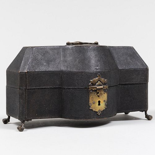 English Shagreen Tea Chest on Ball and Claw Feet