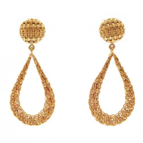 Pair of 18k Yellow Gold Earrings