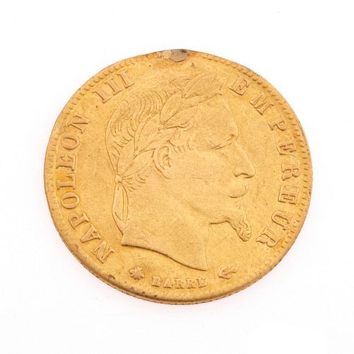 1867 French 5 Francs Gold Coin