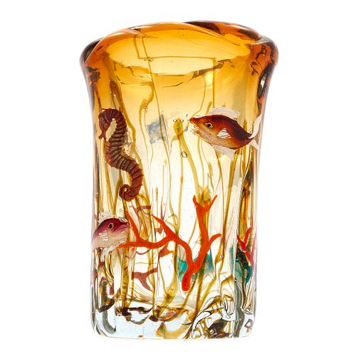 Barbini Murano Glass Vase