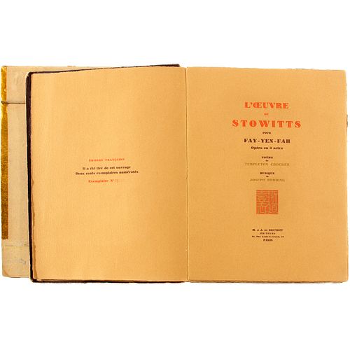 L'Oeuvre de Stowitts pour Fay-Yen-Fah Poem by Crocker Templeton, Music by Joseph Redding