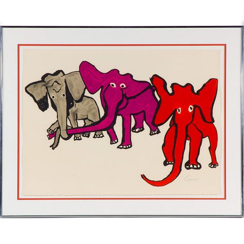 Alexander Calder (1898-1976, American) Elephants, from Our Unfinished Revolution, 1975