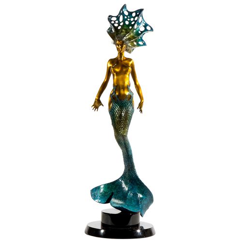 Bronze Figure of Mermaid Queen