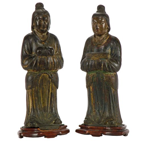 Pair Ming Dynasty Figures