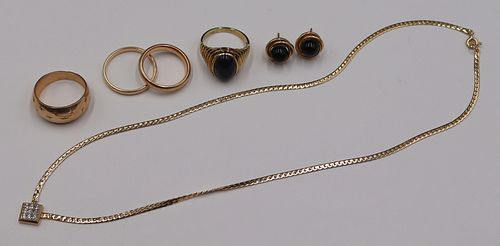 JEWELRY. 18kt and 14kt Gold Jewelry Grouping.