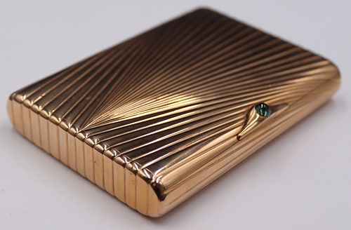 GOLD. Art Deco Russian 14kt Gold and Sapphire Case