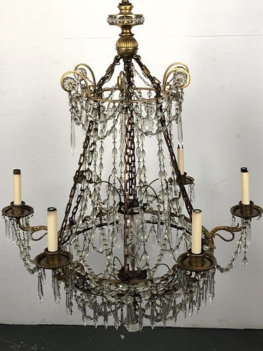 Neoclassical Style 6 Light Chandelier
