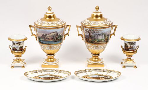 Exquisite Mid 19th Century German Porcelain Set by Eisenberger 