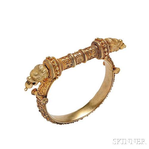 Gold Etruscan Revival Bracelet