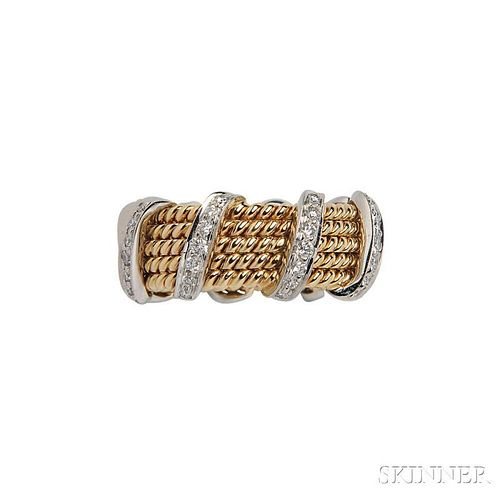 18kt Gold and Diamond Band, Schlumberger, Tiffany & Co.