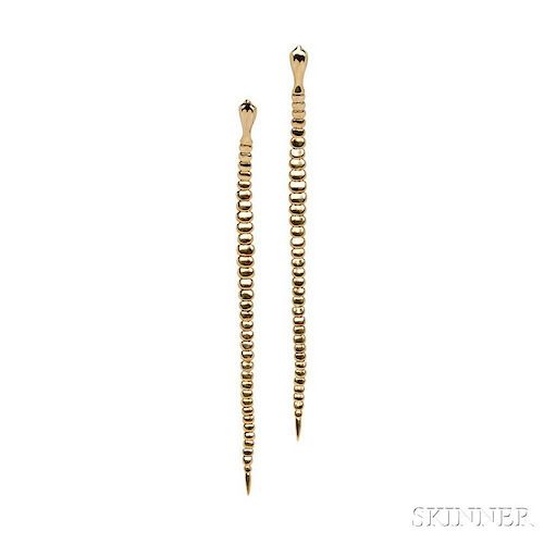 18kt Gold Snake Earrings, Elsa Peretti, Tiffany & Co.