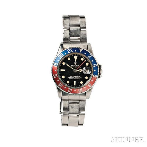 Gentleman's Stainless Steel "GMT-Master" Wristwatch, Rolex