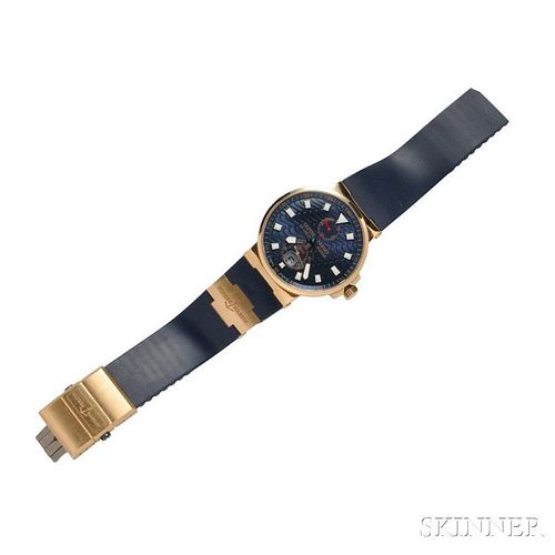Gentleman's 18kt Gold "Blue Wave" Wristwatch, Ulysse Nardin