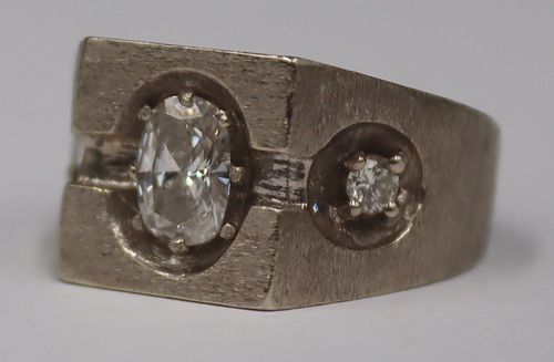 JEWELRY. Signed 14kt Gold and Diamond Cocktail