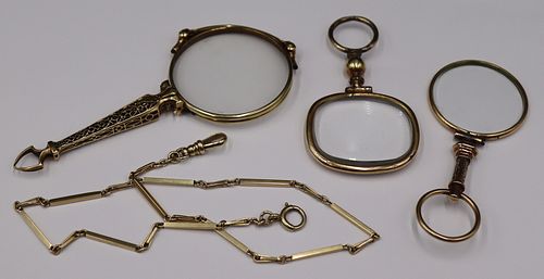 JEWELRY. Collection of 14kt Gold Lorgnettes and