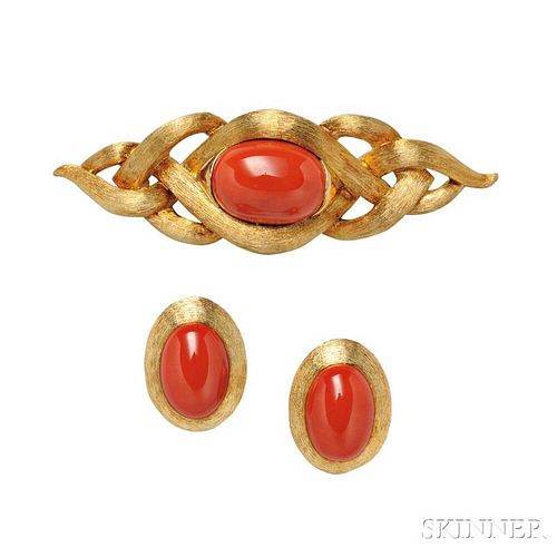 18kt Gold and Coral Suite, Henry Dunay