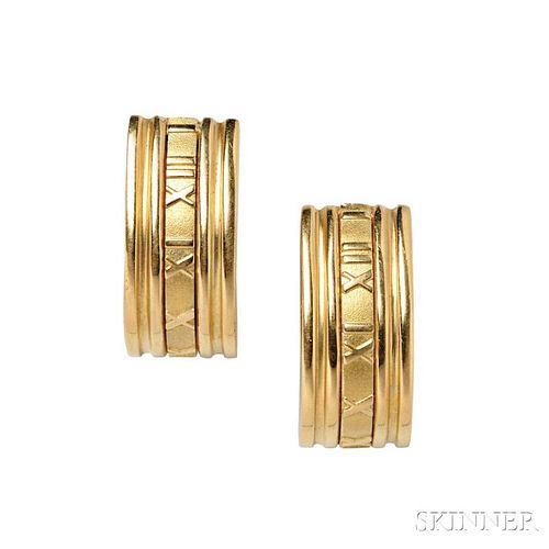 18kt Gold "Atlas" Earrings, Tiffany & Co.