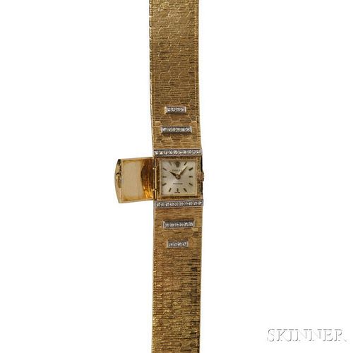 Lady's 18kt Gold and Diamond Covered Wristwatch, Rolex