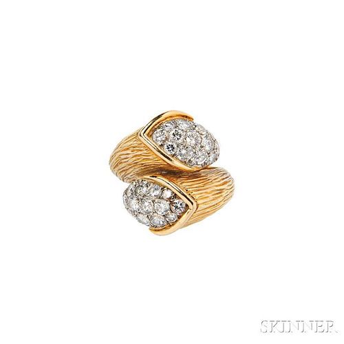 18kt Gold and Diamond Bypass Ring, Boucheron