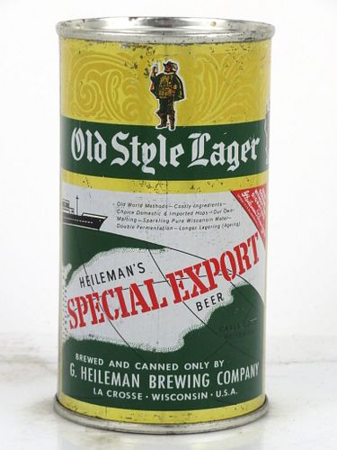1957 Old Style Lager Special Export Beer 12oz 81-23 Flat Top Can La Crosse, Wisconsin
