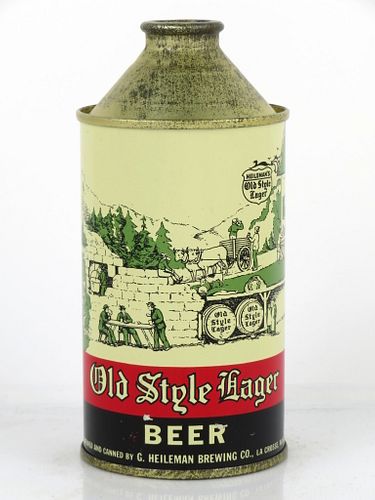 1945 Old Style Lager Beer 12oz 177-17 Cone Top Can La Crosse, Wisconsin