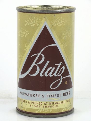 1958 Blatz Beer 12oz 39-22.2 Flat Top Can Milwaukee, Wisconsin