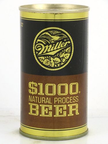1970 $1000 Beer 12oz T94-23 Tab Top Can Milwaukee, Wisconsin