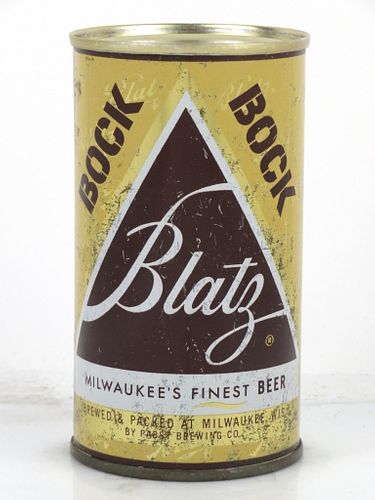 1957 Blatz Bock Beer 12oz 39-23 Flat Top Can Milwaukee, Wisconsin