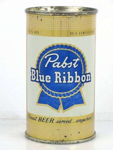 1954 Pabst Blue Ribbon Beer 12oz 111-32 Flat Top Can Milwaukee, Wisconsin