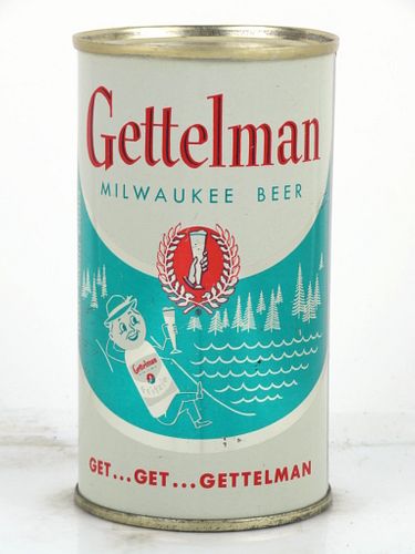 1958 Gettelman Milwaukee Beer 12oz 69-23 Flat Top Can Milwaukee, Wisconsin
