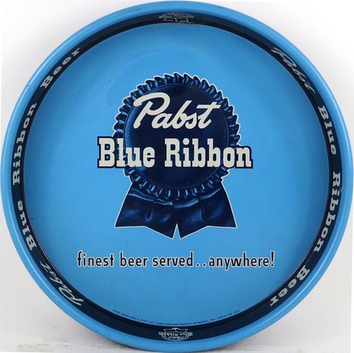 1953 Pabst Blue Ribbon Beer 13 inch Serving Tray Milwaukee, Wisconsin