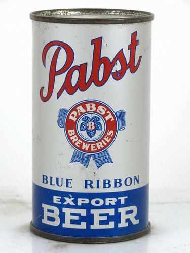 1939 Pabst Blue Ribbon Export Beer 12oz OI-654 Flat Top Can Milwaukee, Wisconsin