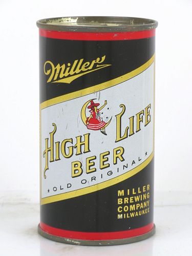 1953 Miller High Life Beer 12oz 99-36.1a Flat Top Can Milwaukee, Wisconsin