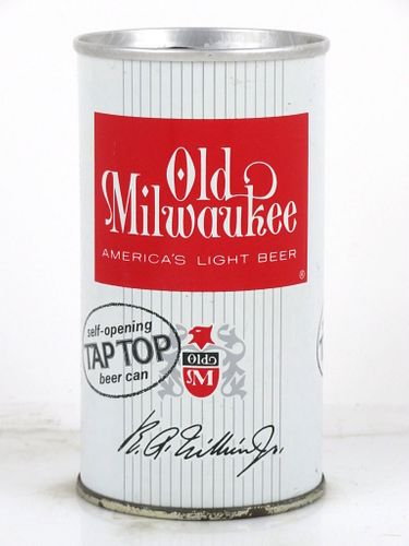 1963 Old Milwaukee Beer 12oz T101-40.1 Tab Top Can Milwaukee, Wisconsin